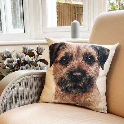 Dunelm Daro Border Terrier Square Cushion