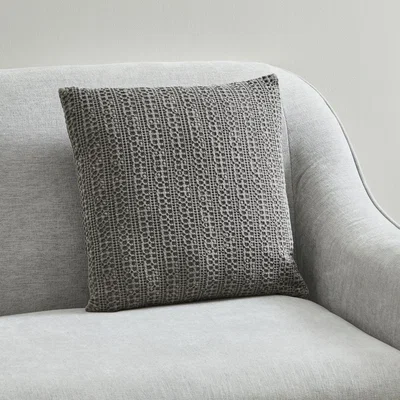 Dunelm Waffle Cotton Cushion Grey