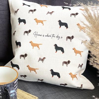 Dunelm Home Is Where the Dog Is Cushion Natural