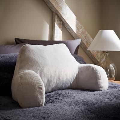 Dunelm Lenon Faux Fur Cuddle Cushion Grey