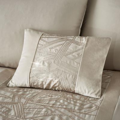 Dunelm Catherine Lansfield Velvet Sparkle Champagne Cushion Champagne