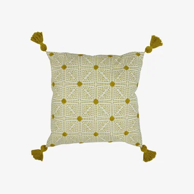 Dunelm Chia Ochre Cushion Yellow and White