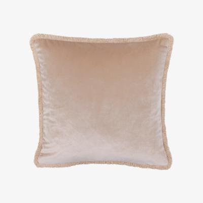 Dunelm Paoletti Freya Blush Velvet Cushion Blush