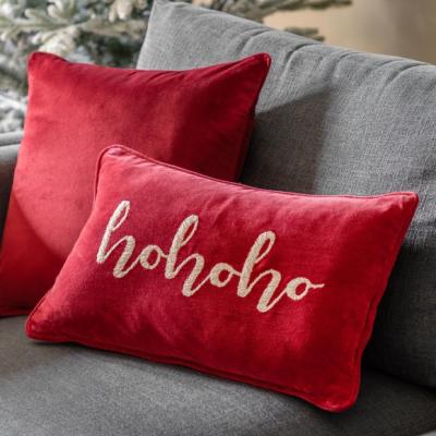 Dunelm Holiday Hohoho Decorated Rectangular Cushion