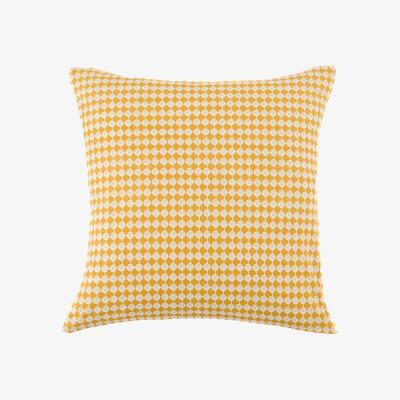 Dunelm Ohio Ochre Printed Cushion Yellow and White