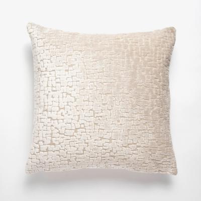 Dunelm Cut Velvet Cushion Ivory