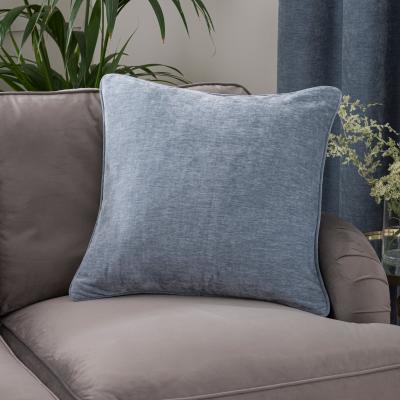 Dunelm Vintage Chenille Square Cushion Soft Blue