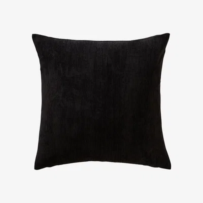 Dunelm Corduroy Black Cushion Black