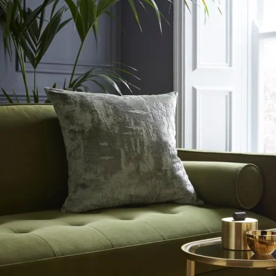 Dunelm Distressed Velvet Texture Square Cushion