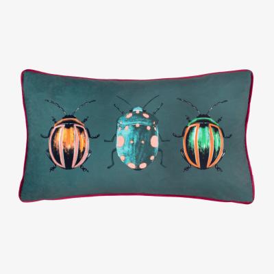 Dunelm Beetalis Chenille Rectangular Cushion Emerald