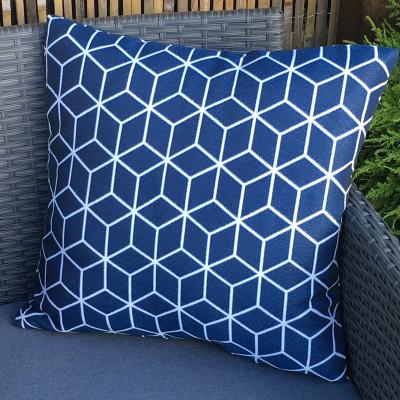 Dunelm Set of 2 Geometric Scatter Outdoor Cushions Blue