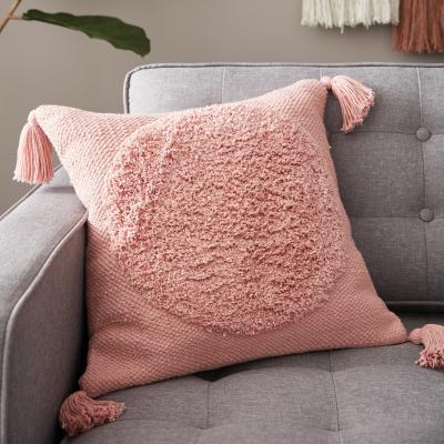 Dunelm Retreat Circle Rose Cushion Pink