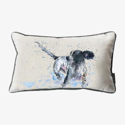 Dunelm Aquarelle Spaniel Cushion MultiColoured