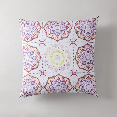 Dunelm Azami Multi-Coloured Cushion White, Pink and Blue
