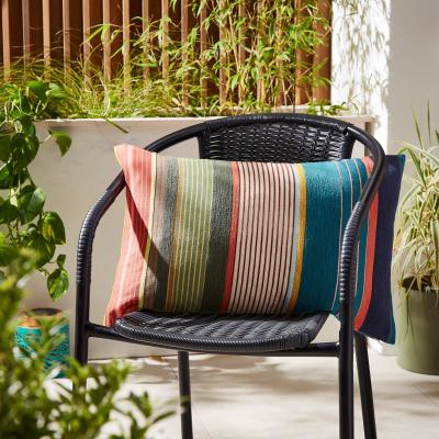 Dunelm Elements Striped Rectangular Outdoor Cushion MultiColoured