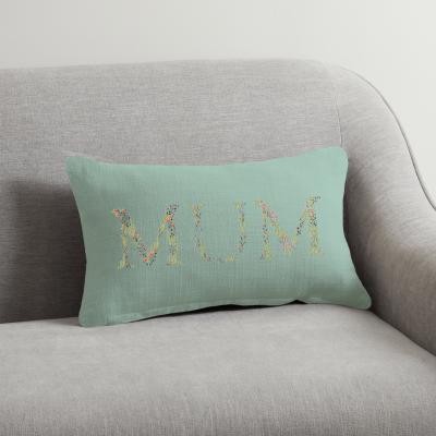Dunelm Floral Mum 30x50cm Cushion MultiColoured