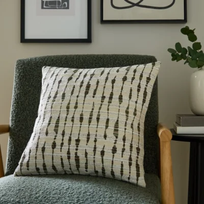 Dunelm Abstract Stripe Square Cushion