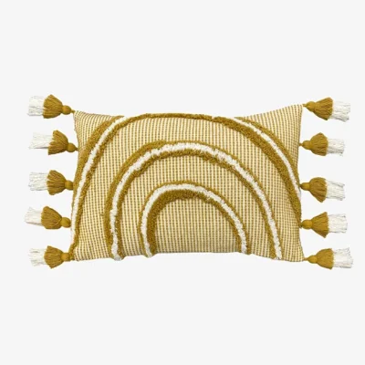 Dunelm furn. Rainbow Tuft Cotton Rectangle Cushion