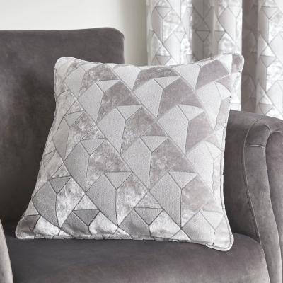 Dunelm Appletree Boutique Quentin Jacquard Cushion Silver