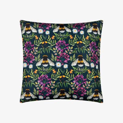 Dunelm Wylder Nature House Of Bloom Zinnia Bee Outdoor Cushion Navy