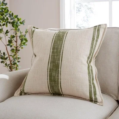 Dunelm Churchgate Mallory Stripe Cotton Square Cushion