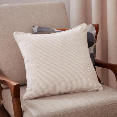 Dunelm Elements Cord Cushion White Sand