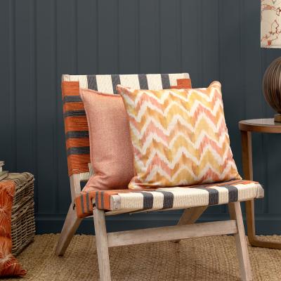 Dunelm Savannah Cotton Square Cushion Savh Amber Orange