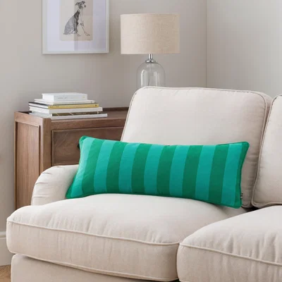 Dunelm Elements Sutton Stripe Cushion Teal (Blue)