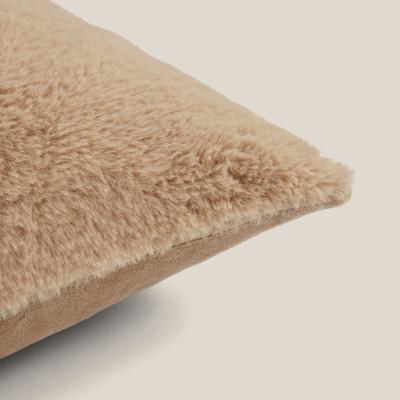 Dunelm Lenon Plush Cushion Pebble