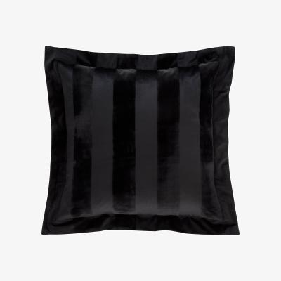 Dunelm Style Sisters Velvet Stripe Cushion Black