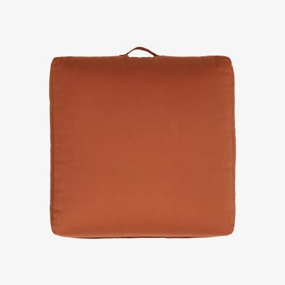 Dunelm Cotton Butterscotch Floor Cushion Orange