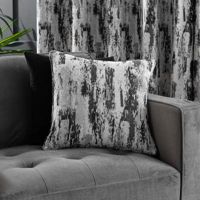 Dunelm Abstract Global Navy Cushion Charcoal
