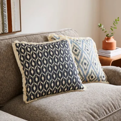 Dunelm Pack of 2 Remade Global Square Cushions