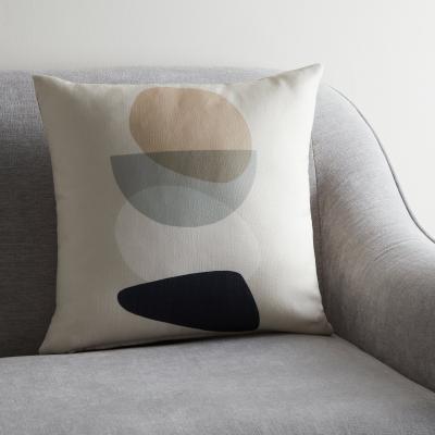 Dunelm Pebble Neutral Modern Cushion MultiColoured