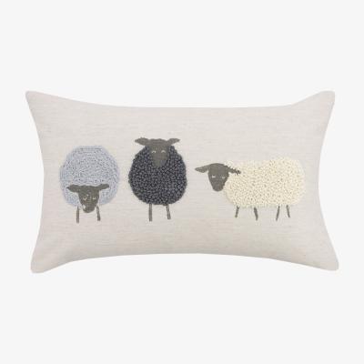 Dunelm Rectangular Sheep Cushion Natural