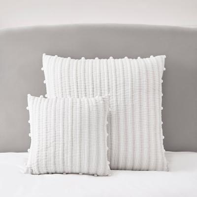 Dunelm Dorma Coddington White Square Cushion White