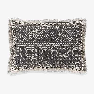 Dunelm Santiago Woven Charcoal Cushion Charcoal