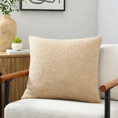Dunelm Flaxley Ribbed Square Cushion