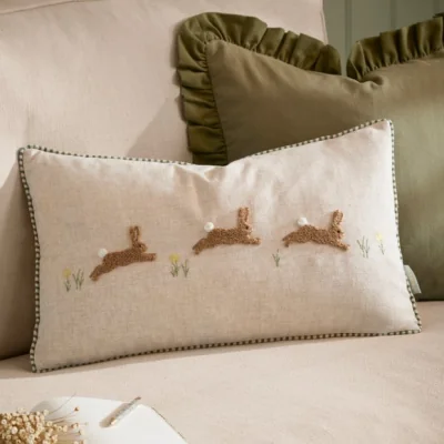 Dunelm Wylder Nature Ramble Hares Rectangle Cushion