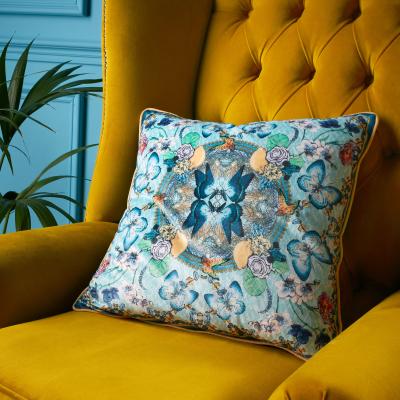 Dunelm Matthew Williamson Heritage Butterfly Square Feather Filled Cushion Green