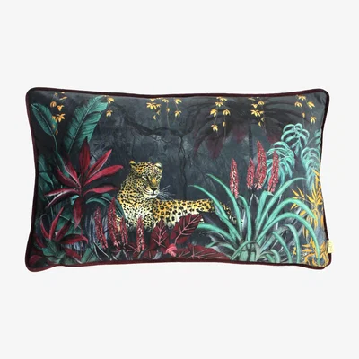 Dunelm Zinara Leo Cushion Blue/Yellow/Pink