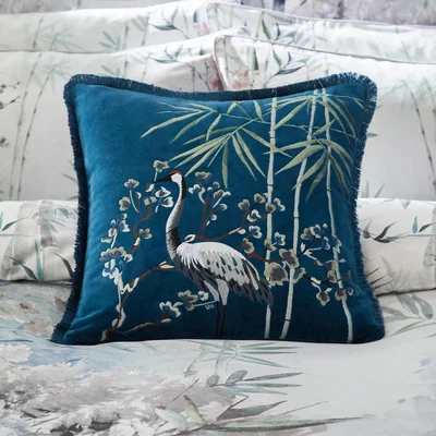 Dunelm Dorma Lagoon Square Cushion Blue