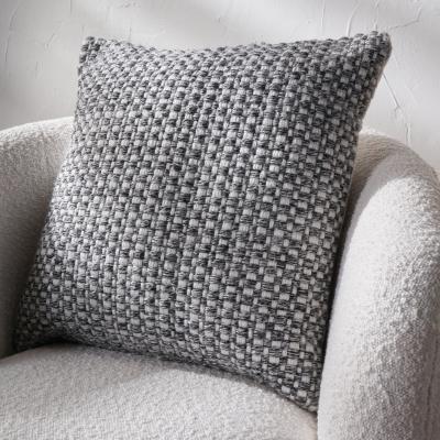 Dunelm Set of 3 Basket Weave Square Scatter Cushions Grey