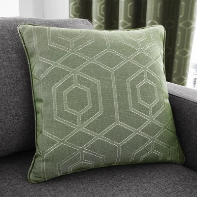 Dunelm Curtina Camberwell Cushion Khaki (Green)