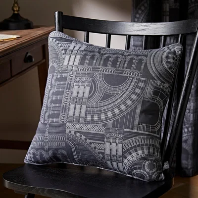 Dunelm Waterhouse Charcoal Cushion Charcoal
