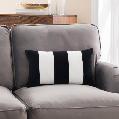 Dunelm Clara Stripe Cotton Rectangle Cushion