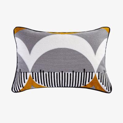 Dunelm Elements Abstract Rectangular Cushion Grey / White
