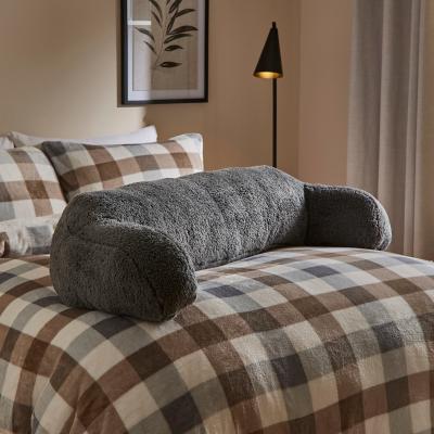 Dunelm Charcoal Teddy Bear Cuddle Cushion for Double Bed Charcoal (Grey)
