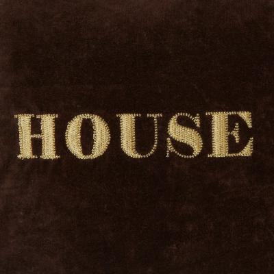 Dunelm House of Fun Cushion Brown