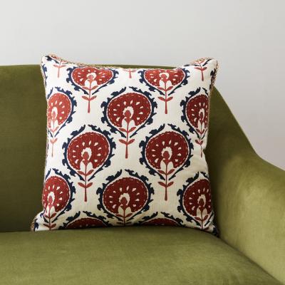 Dunelm Luxe Traveller Suman Cushion Blue/Red/White